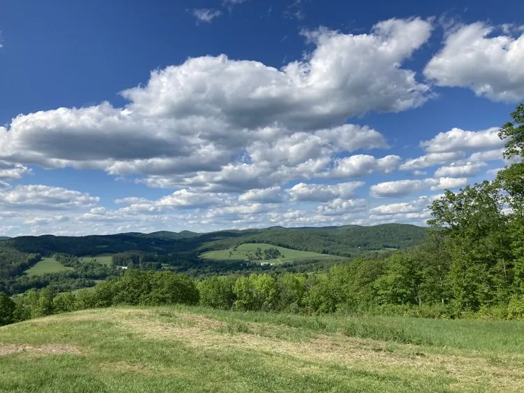 Rolling green hills outside Woodstock, Vermont